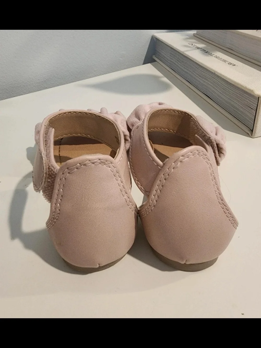 Old Navy Light Pink Ruffle Ankle-Strap Sandals